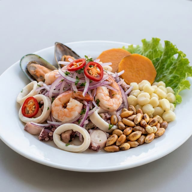 Ceviche de Mariscos.